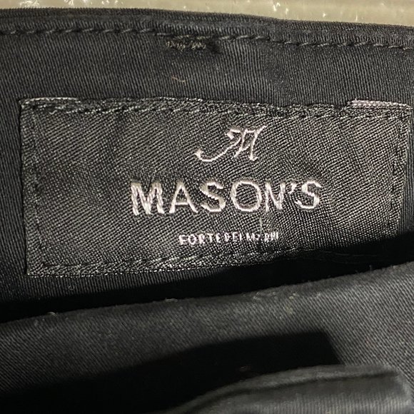 Mason's New York Slim Woman Chino Pants in Slim Stretch Satin Black Size 6 - Picture 6 of 8